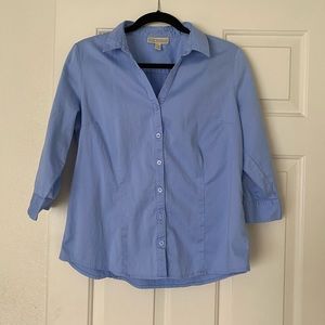 Dana Buchanan Light Blue Button Down Long Sleeve | Size Large